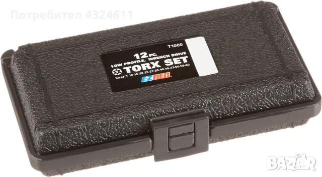 Комплект Torx битове E-Z Red T1000, автомобилни, индустриални и битови приложения, различен размер, снимка 2 - Други инструменти - 49668487