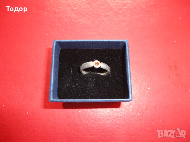 Сребърен пръстен с камък 25
