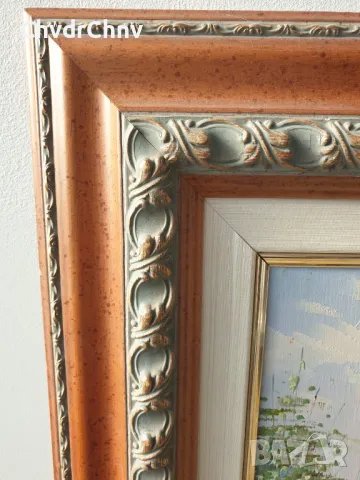 63х53см/картина масло върху платно/градски пейзаж-Париж/дървена рамка, снимка 5 - Картини - 48496829