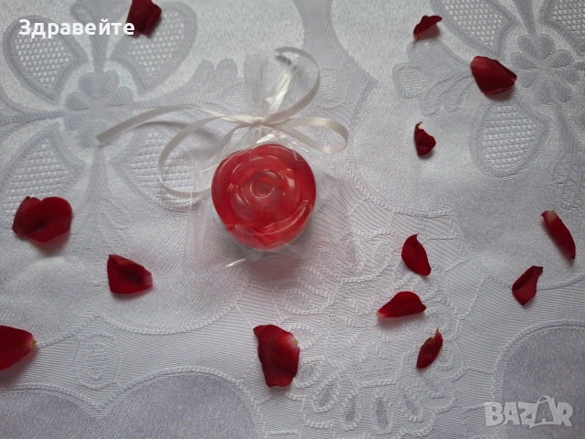 Красиви глицеринови розички с аромат на роза + подарък , снимка 3 - Други - 53098648