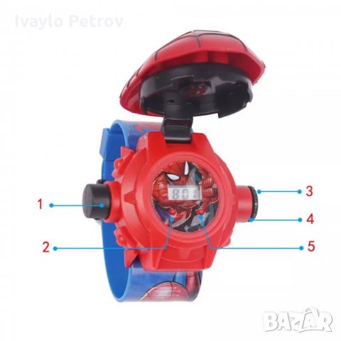 Детски часовник с прожектор с различни герои , снимка 14 - Други - 34331905