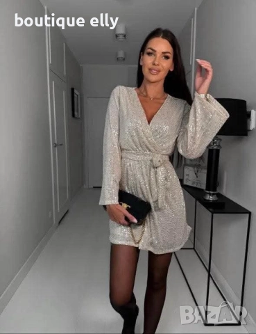 бляскава дамска рокля