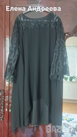 Нова, черна и  елегантна макси рокля ., снимка 4 - Рокли - 51064681