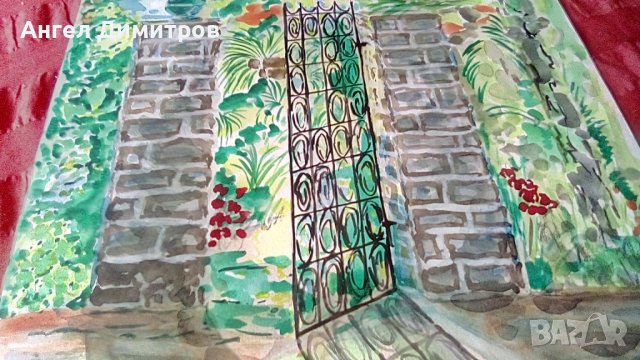 Акварел картина подписан , снимка 3 - Картини - 39097236