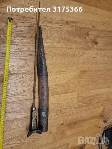Автентичен възрожденски Габровски нож изработен от  Донко Анчев Нова махала  1876 година каракулак, снимка 13 - Ножове - 50405652