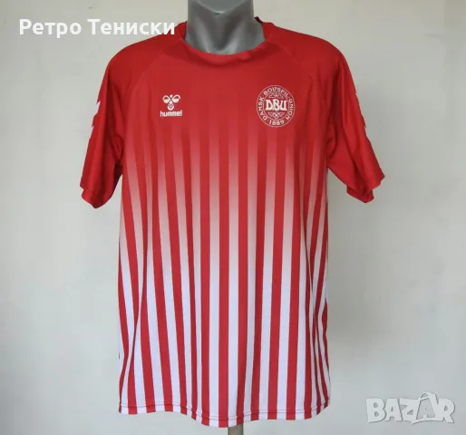 Тениска на Denmark • тренировъчен модел • Hummel • червено • размер XL • Мъже
