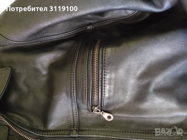 Мъжка кожена парка - размер М-Л, снимка 2 - Якета - 42239179