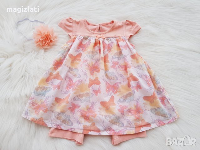 Рокля боди George с лента за коса 9-12 месеца, снимка 4 - Бебешки рокли - 29176550