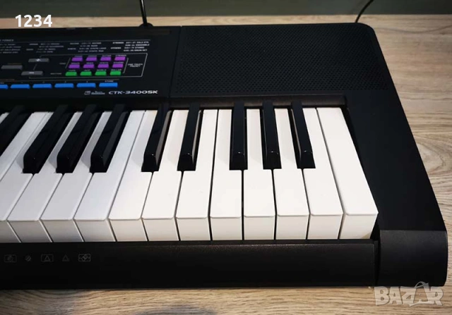 синтезатор клавир CASIO CTK-3400SK пиано с динамична клавиатура и USB порт 5 октави, снимка 8 - Синтезатори - 54084664