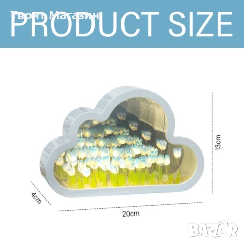  Магическа нощна лампа 2 в 1 с огледален ефект – LED светлина | Топло бяло сияние, снимка 3 - Други - 51081128