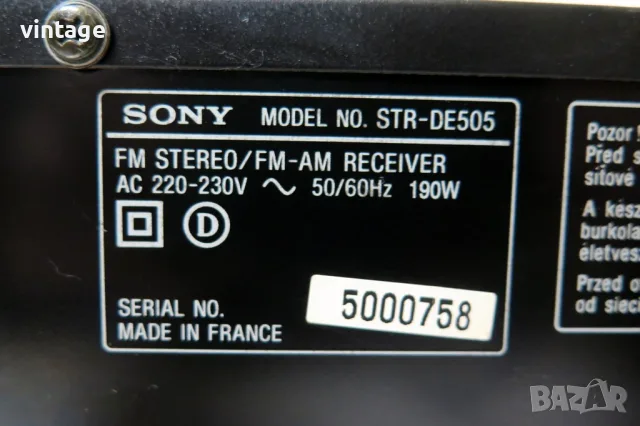 Sony STR-DE505 Audio Video Receiver, снимка 9 - Ресийвъри, усилватели, смесителни пултове - 56527432