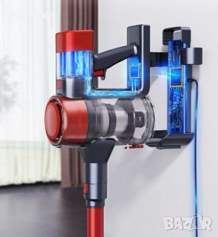 Безжична прахосмукачка Buture VC50 Червена, снимка 3 - Прахосмукачки - 52093082