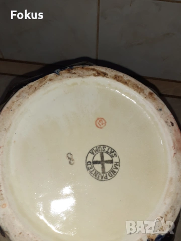 Уникална стара купа Сатцума satsuma порцелан маркировка, снимка 6 - Антикварни и старинни предмети - 53348304