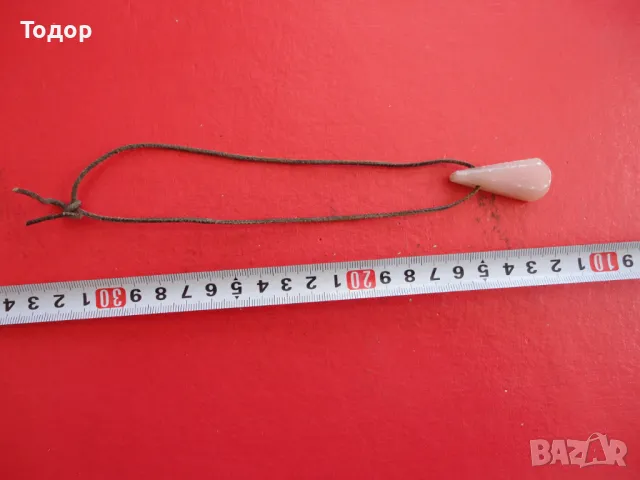 Колие гердан от кожа и естествен камък 