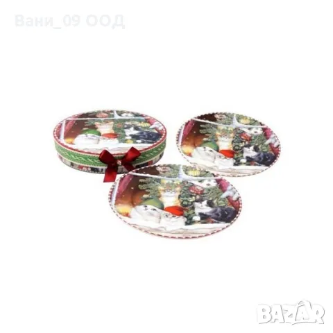 Подаръчен сет 2 коледни чинии в луксозна кутия , снимка 5 - Чинии - 47527406