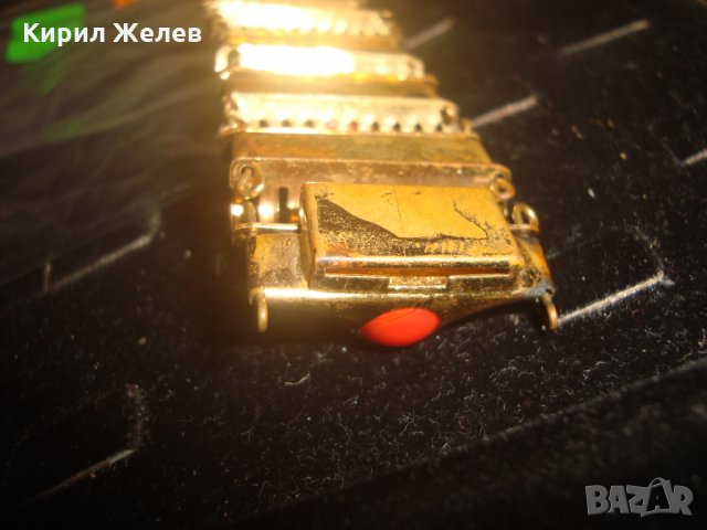 ПОЗЛАТЕНА РЕТРО АРТ ВИНТИДЖ БРОНЗОВА ГРИВНА ЕФЕКТНА с ЧЕРВЕНИ КАМЪНИ 16902, снимка 8 - Антикварни и старинни предмети - 30691405