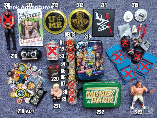 WWE Кечисти Екшън Фигурки Кеч Аксесоари Играчки Картички John Cena 1/3, снимка 9 - Колекции - 47660667