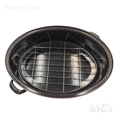 Бретер с решетка Rosberg R54523B – Ø39x29 см, височина 11 см, мраморно покритие, снимка 2 - Съдове за готвене - 51430960