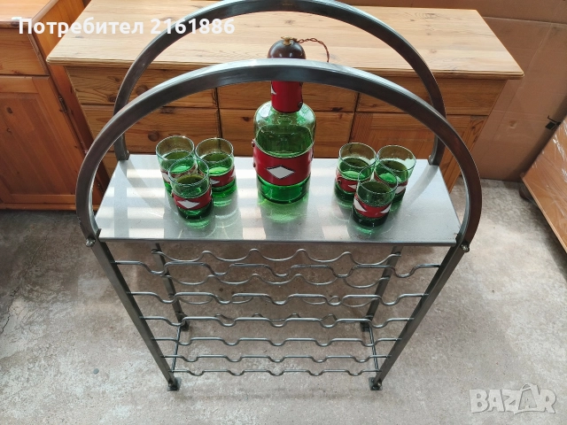 Метална стойка за бутилки вино , снимка 2 - Други - 52720488