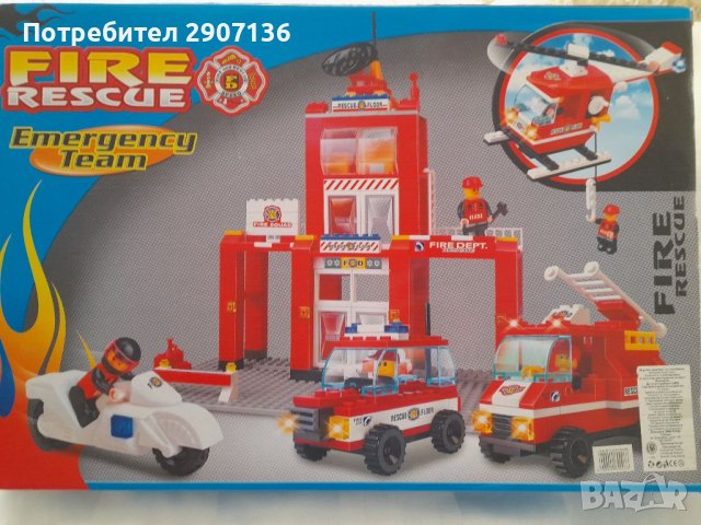 КОНСТРУКТОР ТИП ЛЕГО СИТИ ПОЖАРНА с 509 части за деца над 6 години, снимка 5 - Конструктори - 38493014