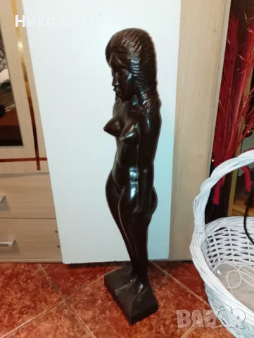 Висока женска дървена фигура-70см, снимка 2 - Декорация за дома - 50357842