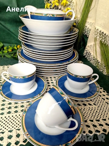 Winterling Bavaria дебел кобалтов кант , снимка 2 - Чинии - 54182441