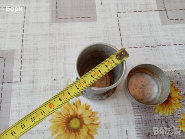 Сгъваема чаша метална, снимка 5 - Други ценни предмети - 40615133
