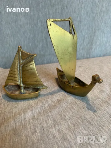 бронзови корабчета лодки , снимка 1