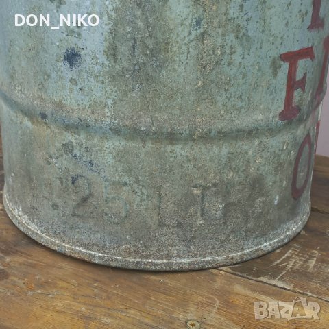 Противопожарен ,Поцинкован съд,Варел-25 литра, снимка 2 - Антикварни и старинни предмети - 40390398