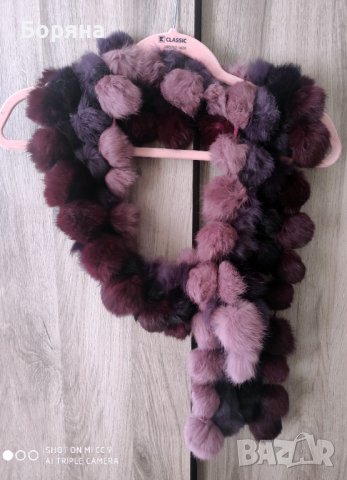 Голям многоцветен шал естествен косъм 