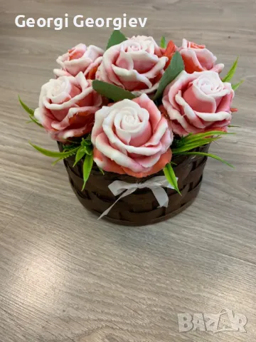 Цветя изработени с глицеринов ароматен сапун , снимка 7 - Декорация за дома - 48664283