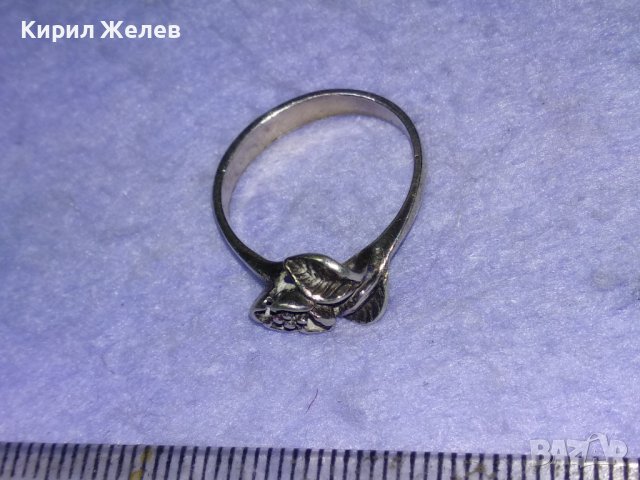 Стар ФЛОРАЛЕН СРЕБЪРЕН АРТ ДЕКО ПРЪСТЕН РОЗА ВИСОКА ПРОБА СРЕБРО МАЙСТОРСКА РЪЧНА ИЗРАБОТКА 40553, снимка 10 - Антикварни и старинни предмети - 42787918