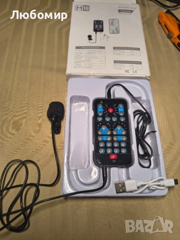 Звукова карта на живо, чейнджър за глас, преносима звукова карта M10, мини устройство за чейнджър , снимка 3 - Аудиосистеми - 51571250