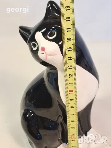 керамична фигурка на коте 6/5, снимка 4 - Колекции - 49324567