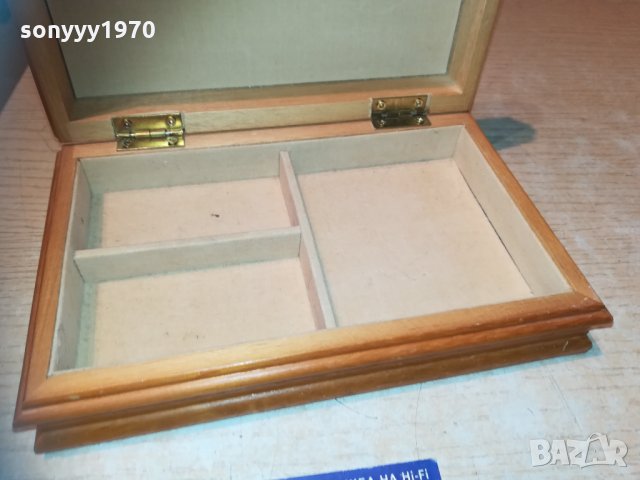 дървена кутия с метална кола-внос франция 19х12х5см, снимка 5 - Колекции - 30194463