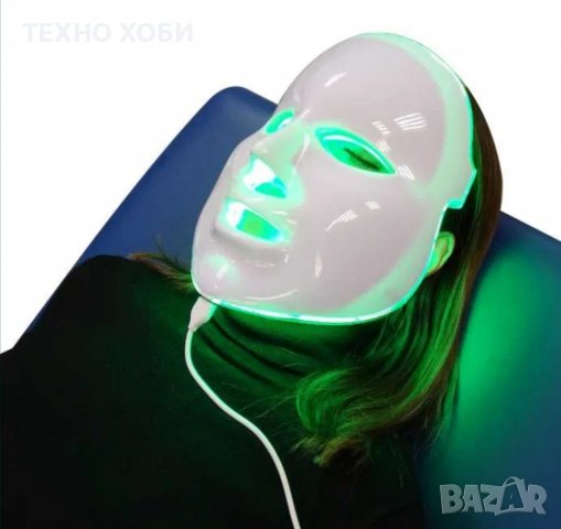 Козметична Led маска за лице със светлинна терапия, фотодинамична терапия, акне, бръчки, снимка 13 - Козметични уреди - 37601981