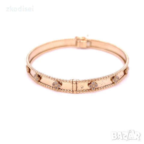 Златна дамска гривна Van Cleef & Arpels 11,03гр. 14кр. проба:585 модел:32268-6, снимка 3 - Гривни - 50938613