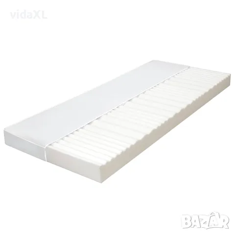 vidaXL Матрак, 90x200 см, 7 зони, PU пяна, 10 см, H2, H3