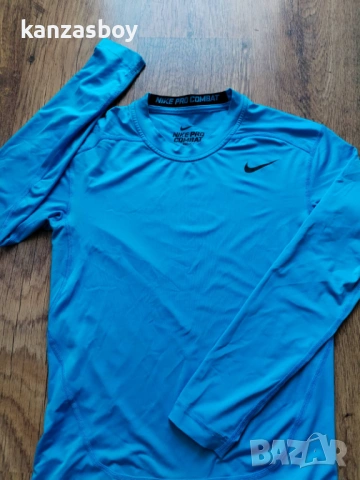 NIKE PRO COMBAT CORE COMPRESSION - мъжка фитнес блуза М, снимка 4 - Блузи - 54115007