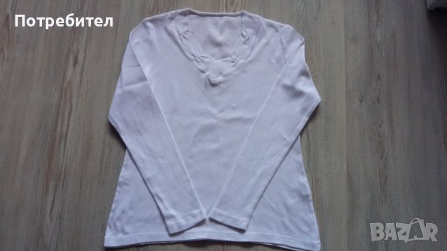 Нова памучна блуза с дълъг ръкав М-Л 