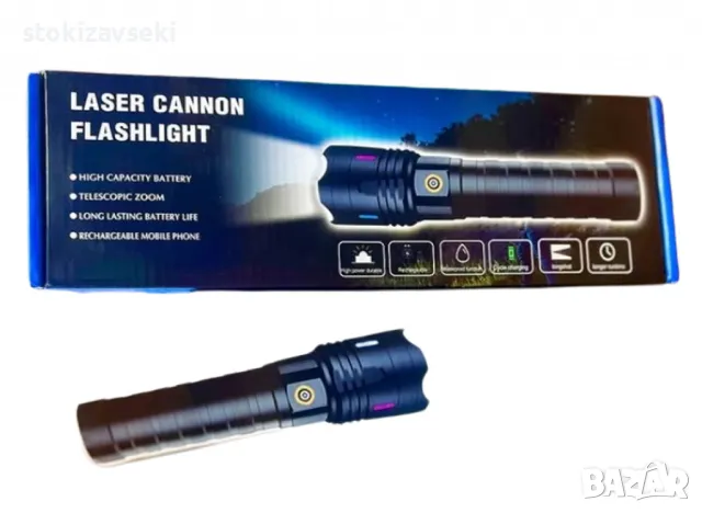 Мощен фенер с иновативен дизайн и множество функции, снимка 1