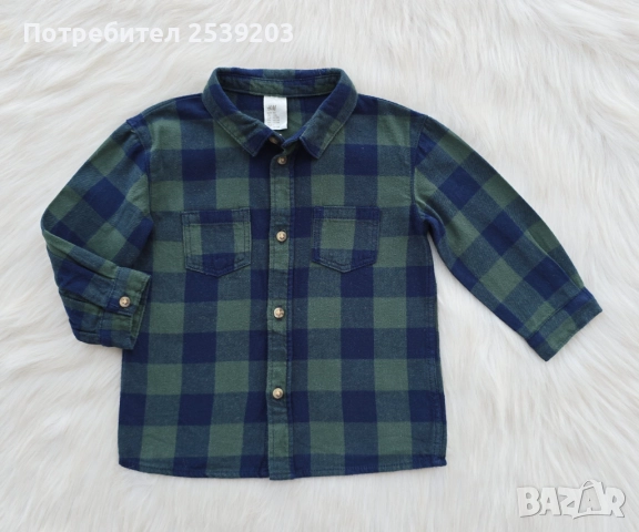 Детска карирана риза H&M 9-12 месеца  , снимка 9 - Други - 52555598