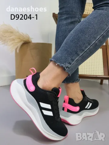 Дамски маратонки с анатомична подметка в черно , снимка 4 - Маратонки - 49722320