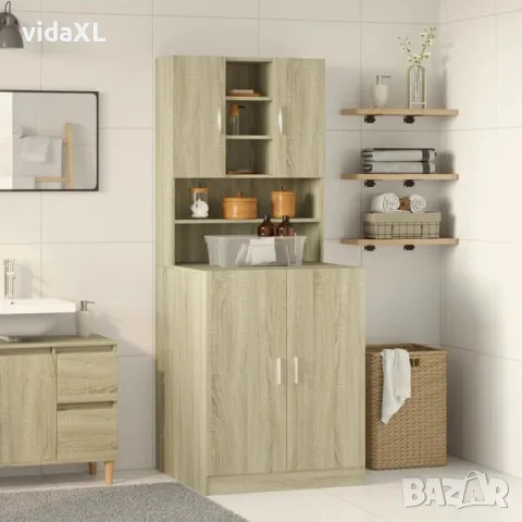 vidaXL Шкафове за перални машини 2 бр дъб сонома инженерно дърво(SKU: 3307666), снимка 2 - Шкафове - 56005732