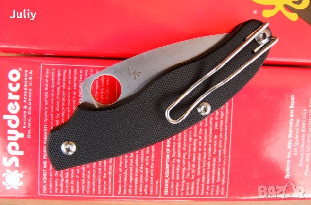 Сгъваем нож Spyderco Jot Singh Khalsa / Сгъваем нож Spyderco C94, снимка 8 - Ножове - 22641154