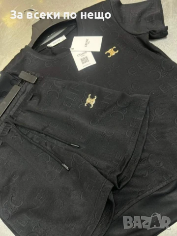 Celine Дамски Летен Комплект С Лого Със Шити Кристали👚🩳Дамски Къс Екип Селин - 3 Цвята Код A604, снимка 4 - Спортни екипи - 50465732