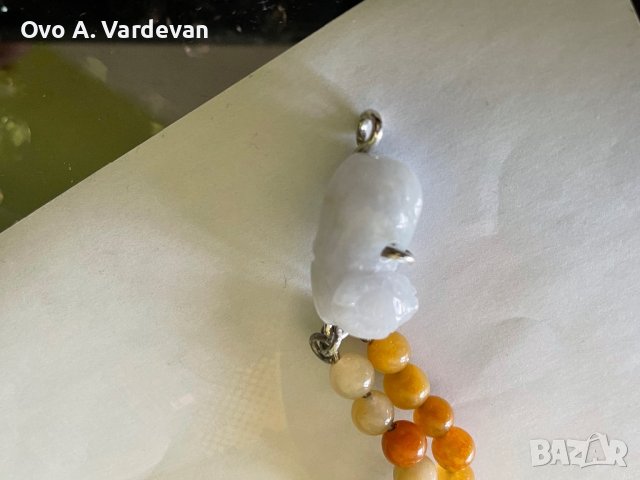 Гривна естествени Jadeite камъни, снимка 3 - Гривни - 42331635