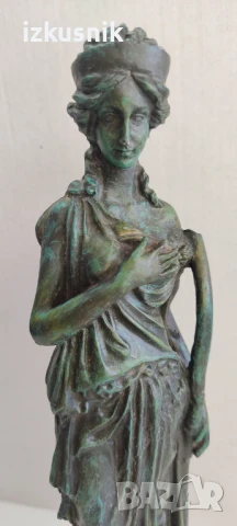 Старинна италианска статуетка Артемида, снимка 4 - Антикварни и старинни предмети - 50794818