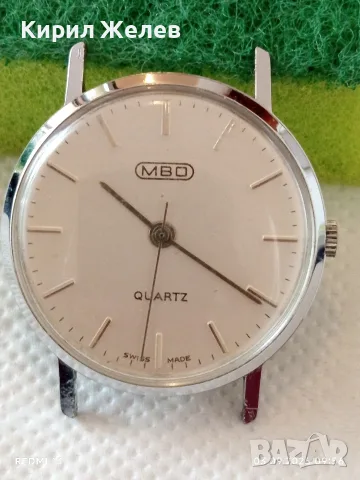 Класически модел мъжки часовник MBO QUARTZ SWISS MADE много красив стилен 54239, снимка 2 - Мъжки - 55935415