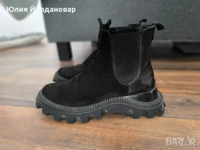 Боти Ест.велур  номер 38, снимка 5 - Дамски боти - 56510028